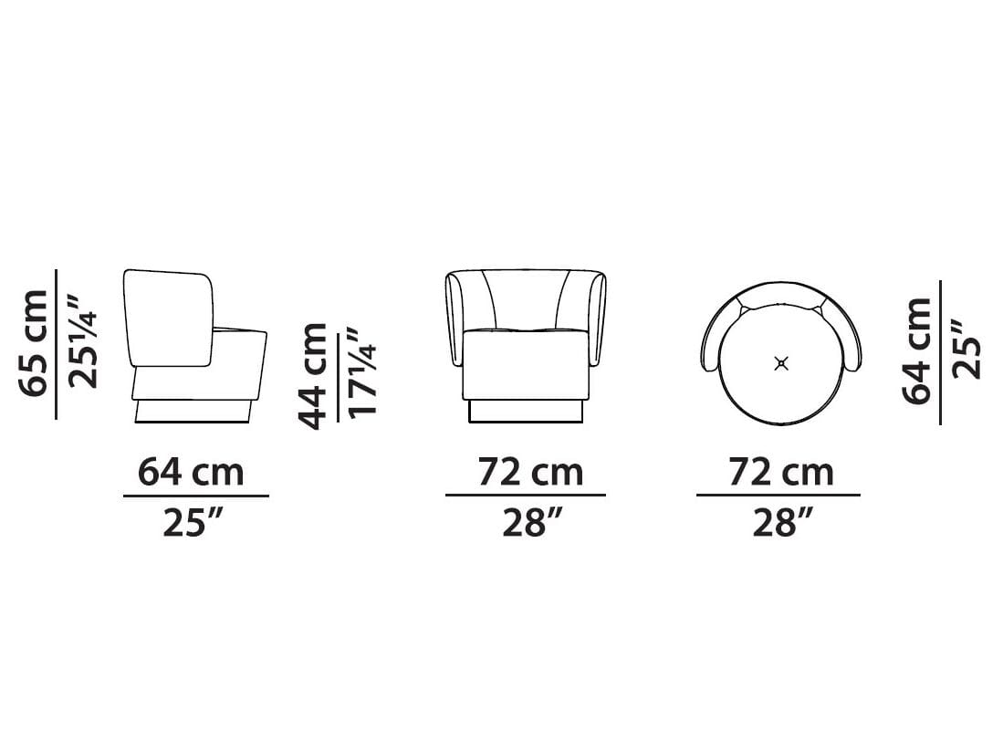 Кожаное вращающееся кресло с подлокотниками Baxter Anais ARCH-00046968 - Вид №8