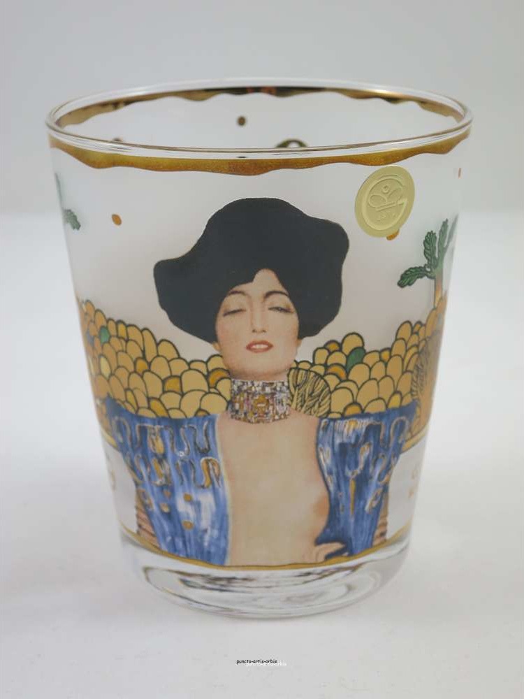 10574695 Goebel Подсвечник 10см "Юдифь" Климт Стекло 