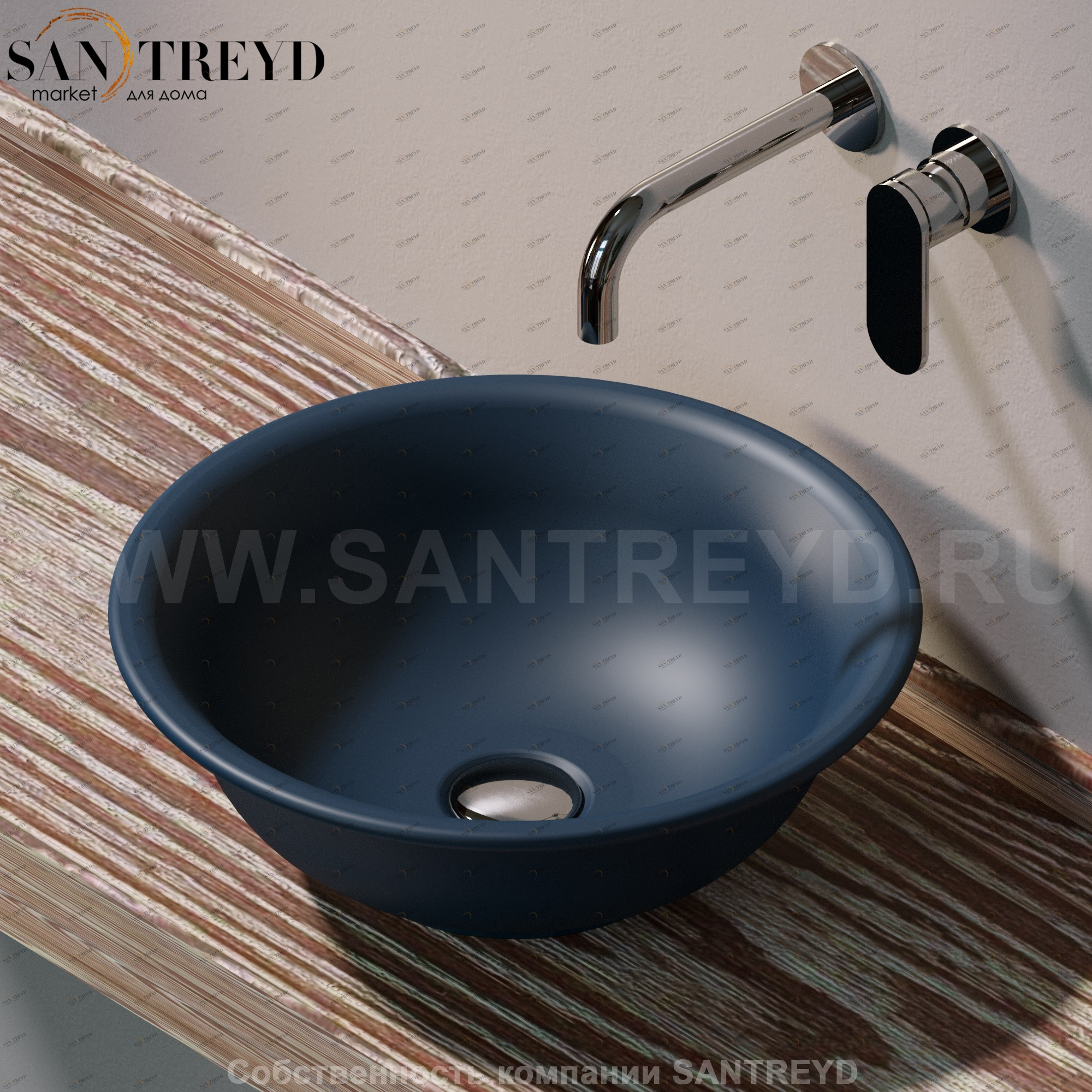 BL42L7016 Накладная раковина на столешницу  круглая Ceramica Flaminia Boll