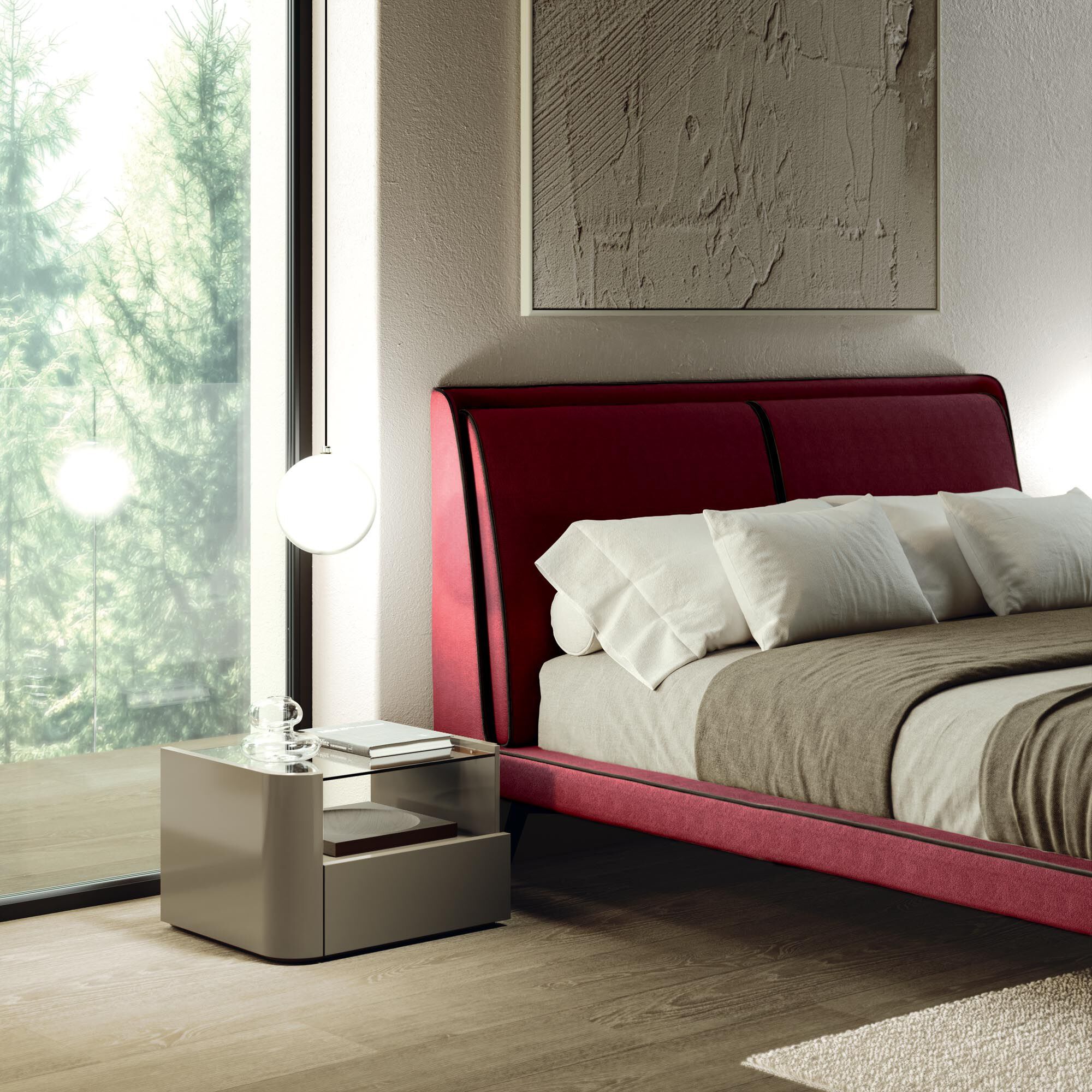 Двуспальная кровать из ткани Guzzini & Fontana DES’REE ARCH-00072839 - Вид №1