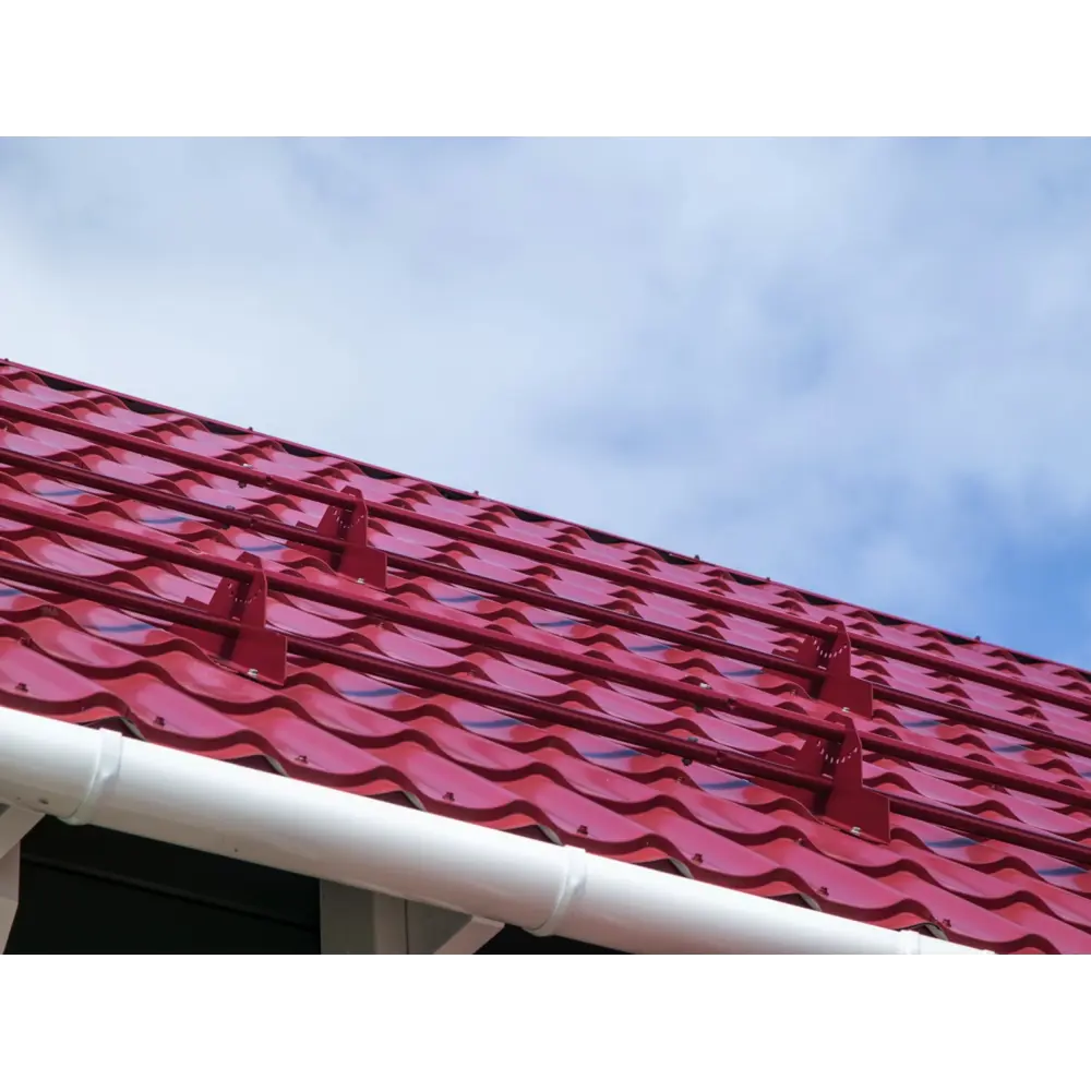 Металлочерепица 0.5 мм ГОСТ 1170x1180 мм RAL 3005 красный Grand Line STLM-2000970 - Вид №2