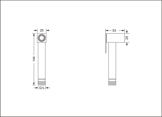 Гигиеническая лейка ½" JOERGER ДУШЕВЫЕ ГАРНИТУРЫ 649.13.334.000 - Вид №1