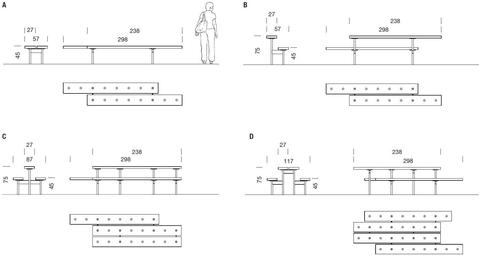 URBIDERMIS Скамья из сверхмощного полиэтилена без спинки sun-id-1491035 - Вид №6