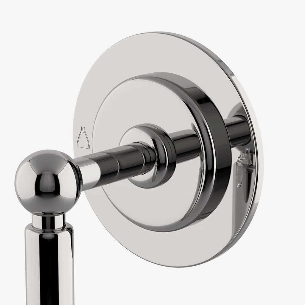 LD2T10 Облицовка двухходового переключающего клапана Ludlow для термостата с графикой и рычажной ручкой Waterworks 