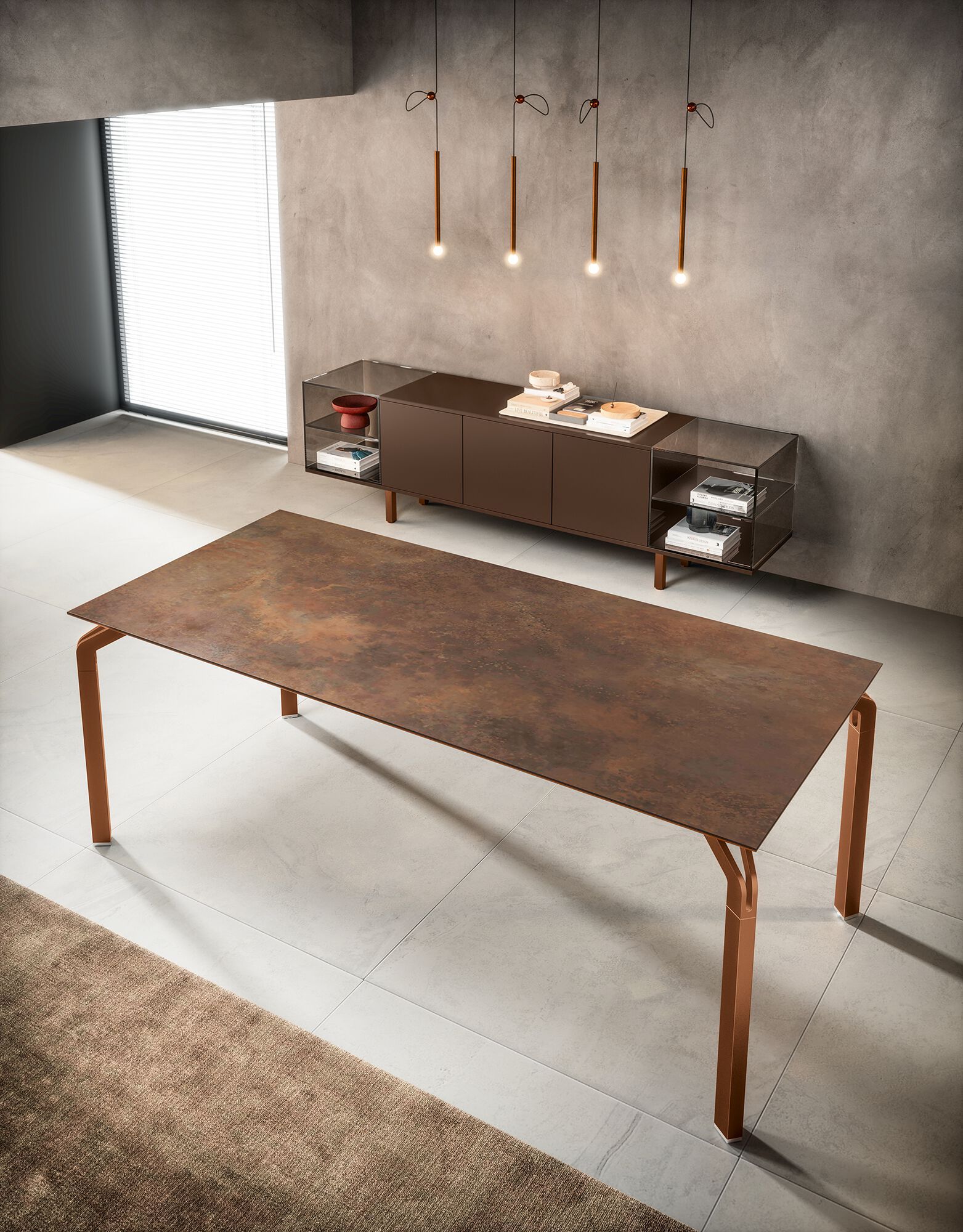 Шкаф из дерева и стекла с дверями About Office йога ARCH-00124392 - Вид №3