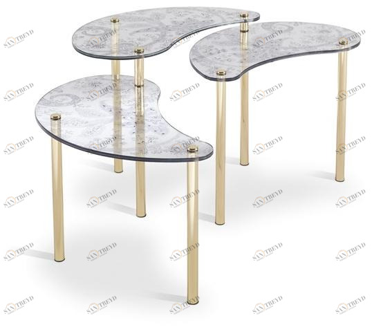 ETRO Home Interiors Журнальный столик из латуни и стекла  E.kri.231.b 