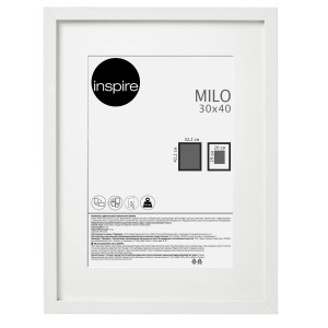 Рамка фото Milo 30×40 см белая с эффектом дерева INSPIRE 85578074