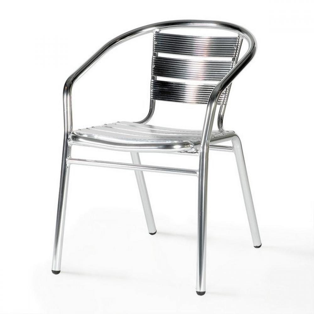LFT-3059 Silver metallic Стул алюминевый Afina 