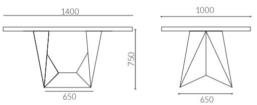 Стальной и деревянный стол ALMA DESIGN Клинт ARCH-00001681 - Вид №3