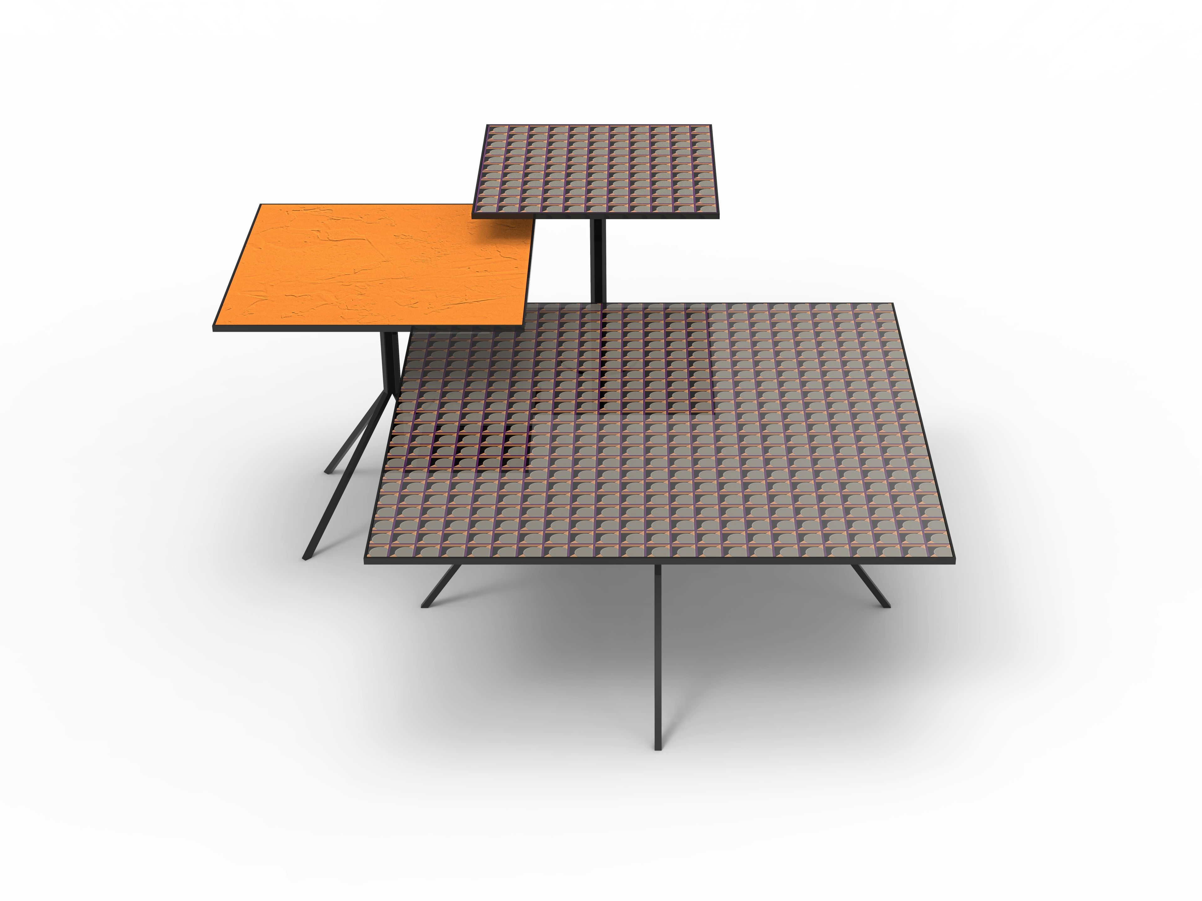 Квадратный металлический журнальный столик MOMENTI Home &amp ARCH-00076082