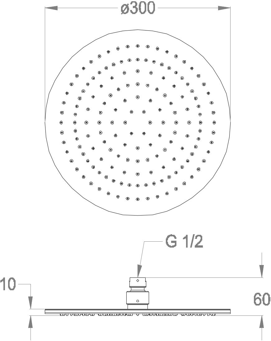 Fir Italia Регулируемая душевая лейка с фиксированной струей Soffioni doccia 0423120 - Вид №1