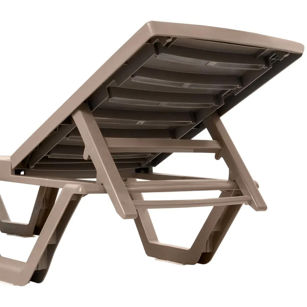 Шезлонг Атлант 184x62x33 см пластик цвет мокко Santreyd STLM-2210200 - Вид №6