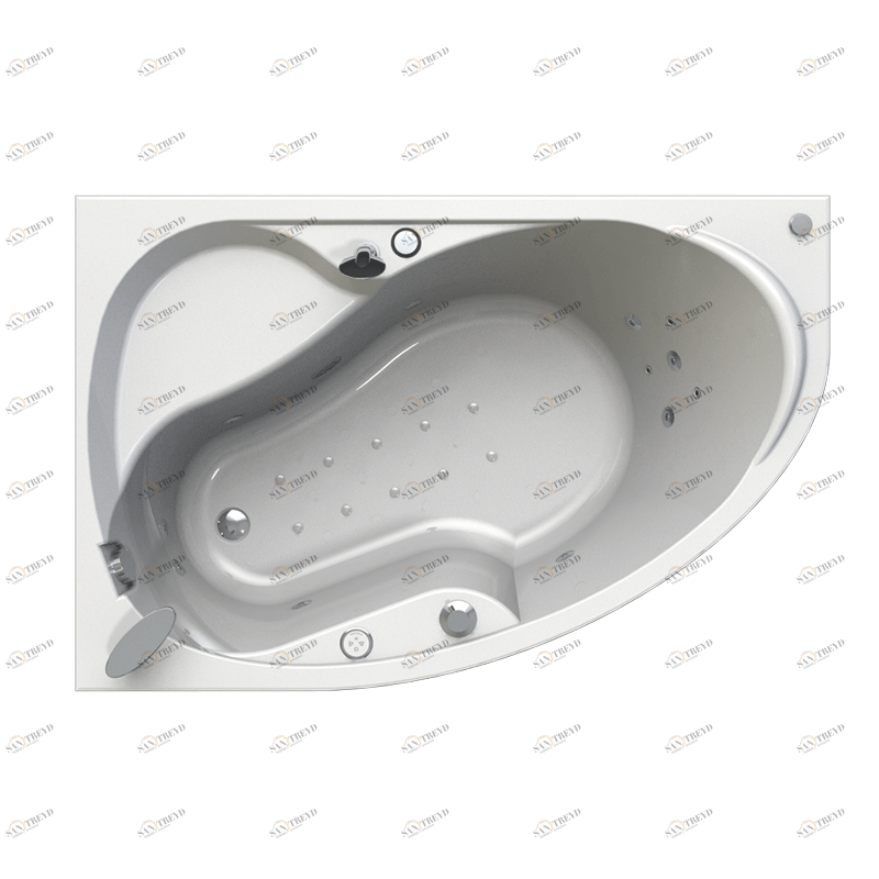 Гидромассаж "Спортивный Chrome" на ванну Амелия (двигатель 900 Вт, система "Turbo-pool", миниджет Релакс - 3 шт., джет Релакс - 9 шт.) Radomir 1-65-2-0-3-017