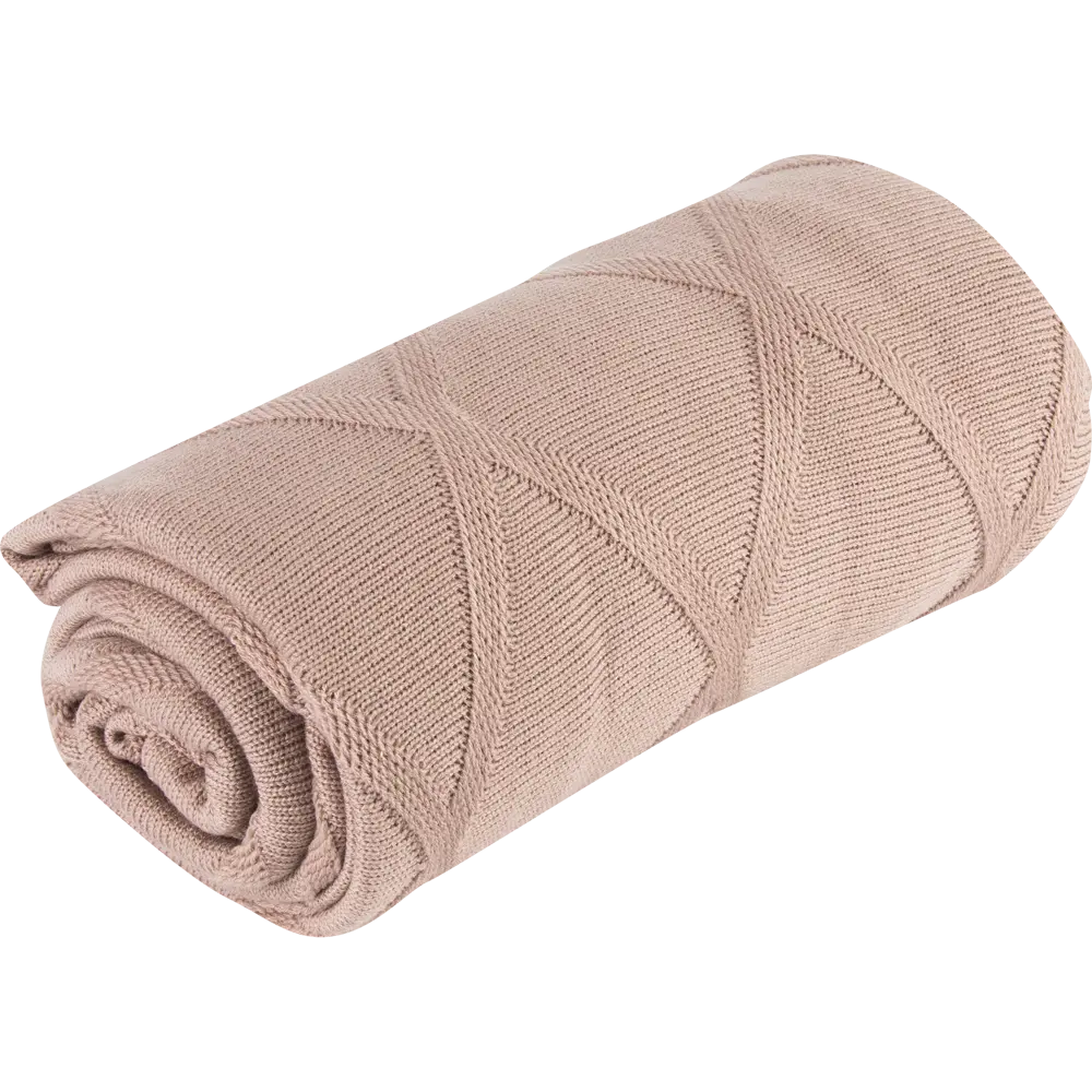 Плед вязаный 150x200 см акрил цвет брусничный Santreyd отсутствует STLM-2020064 - Вид №4