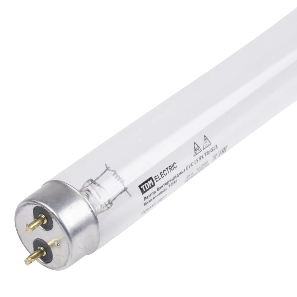 Лампа бактерицидная TDM Electric T8 G13 15 Вт синий свет STLM-2183663
