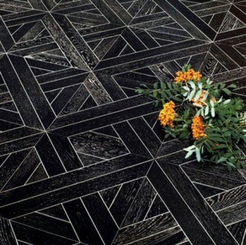 Модульный паркет Marco Ferutti Linea Linea Неро Дуб с брашью (Текстурированная) 405х405 мм 2600600031 - Вид №1