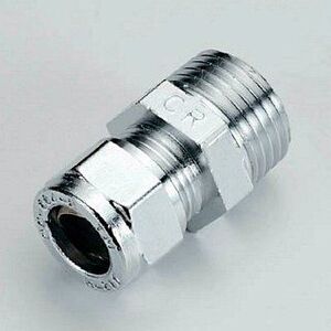 Муфта НР 12 x 1/2" хром обжим TIEMME