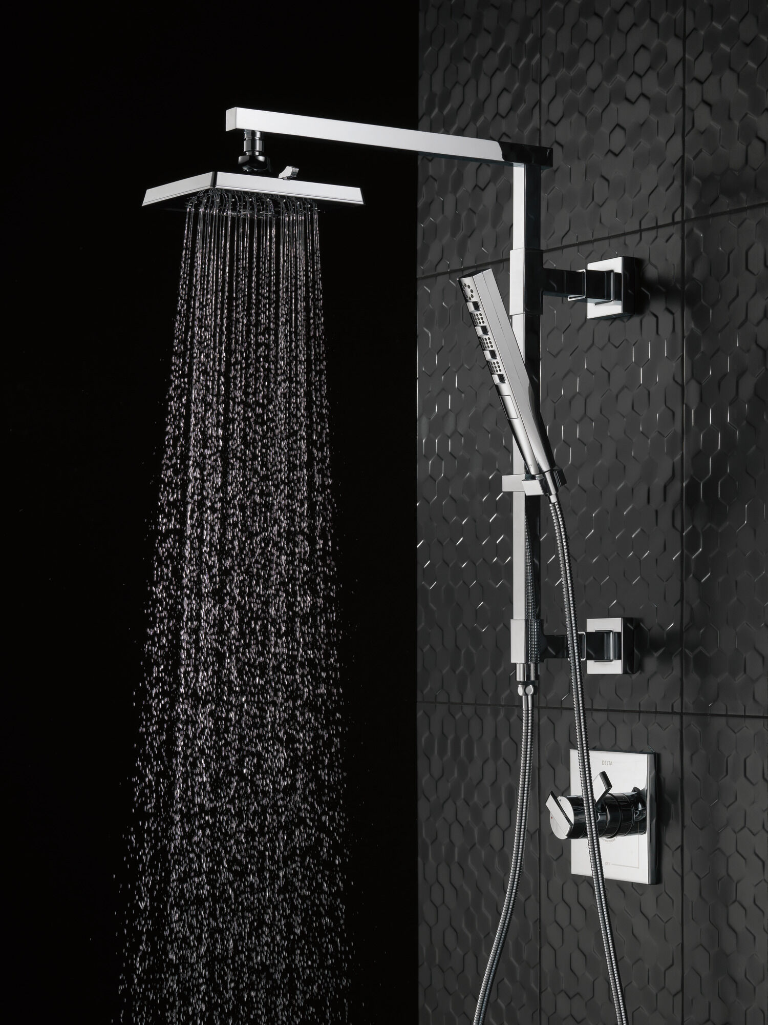 58410-KS Душевая колонна угловая 18 дюймов Delta Faucet Universal Showering Черный нержавеющий  - Вид №17