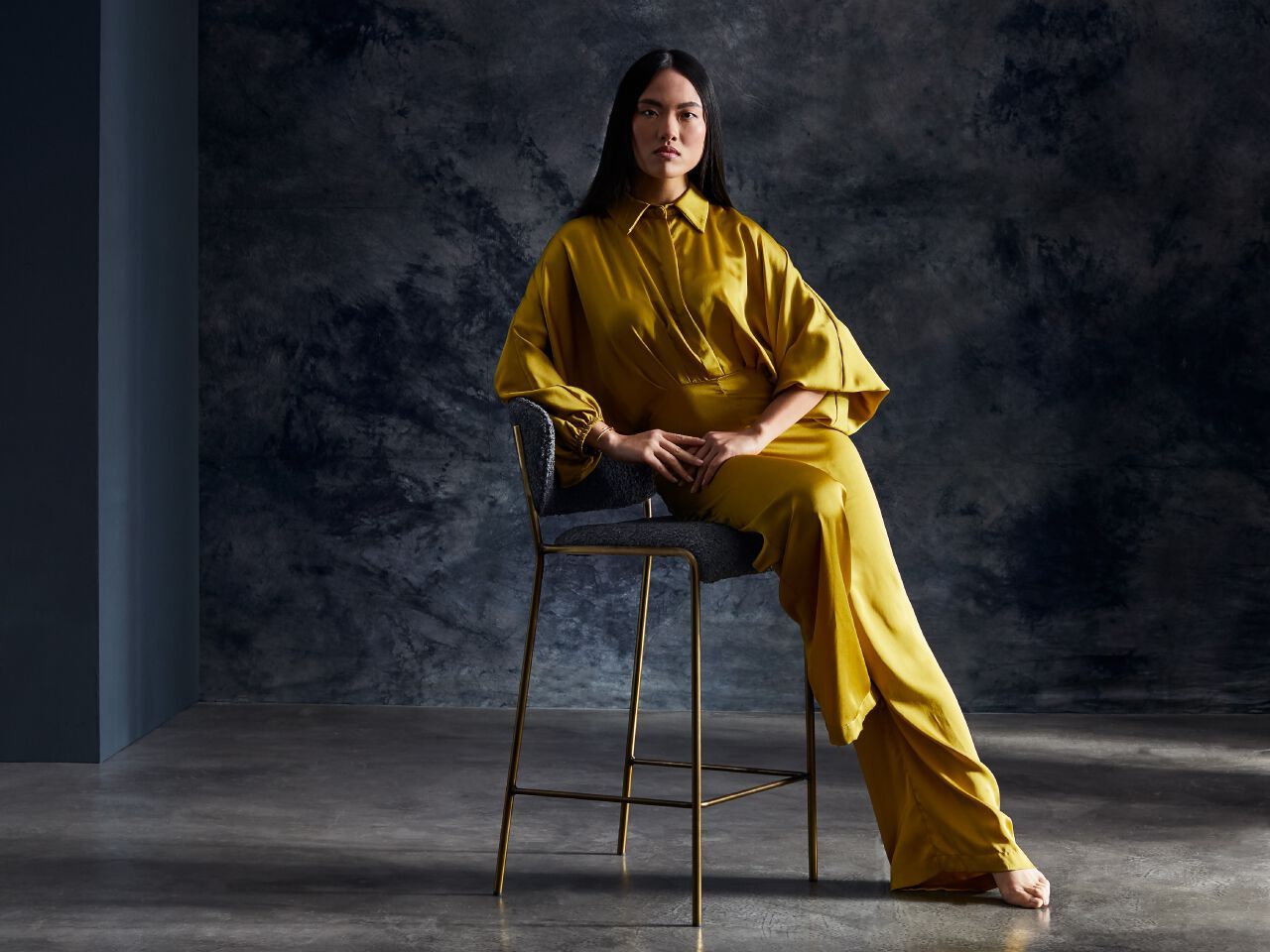 Высокий бархатный стул Julia Italia Лилия ARCH-00067691 - Вид №1