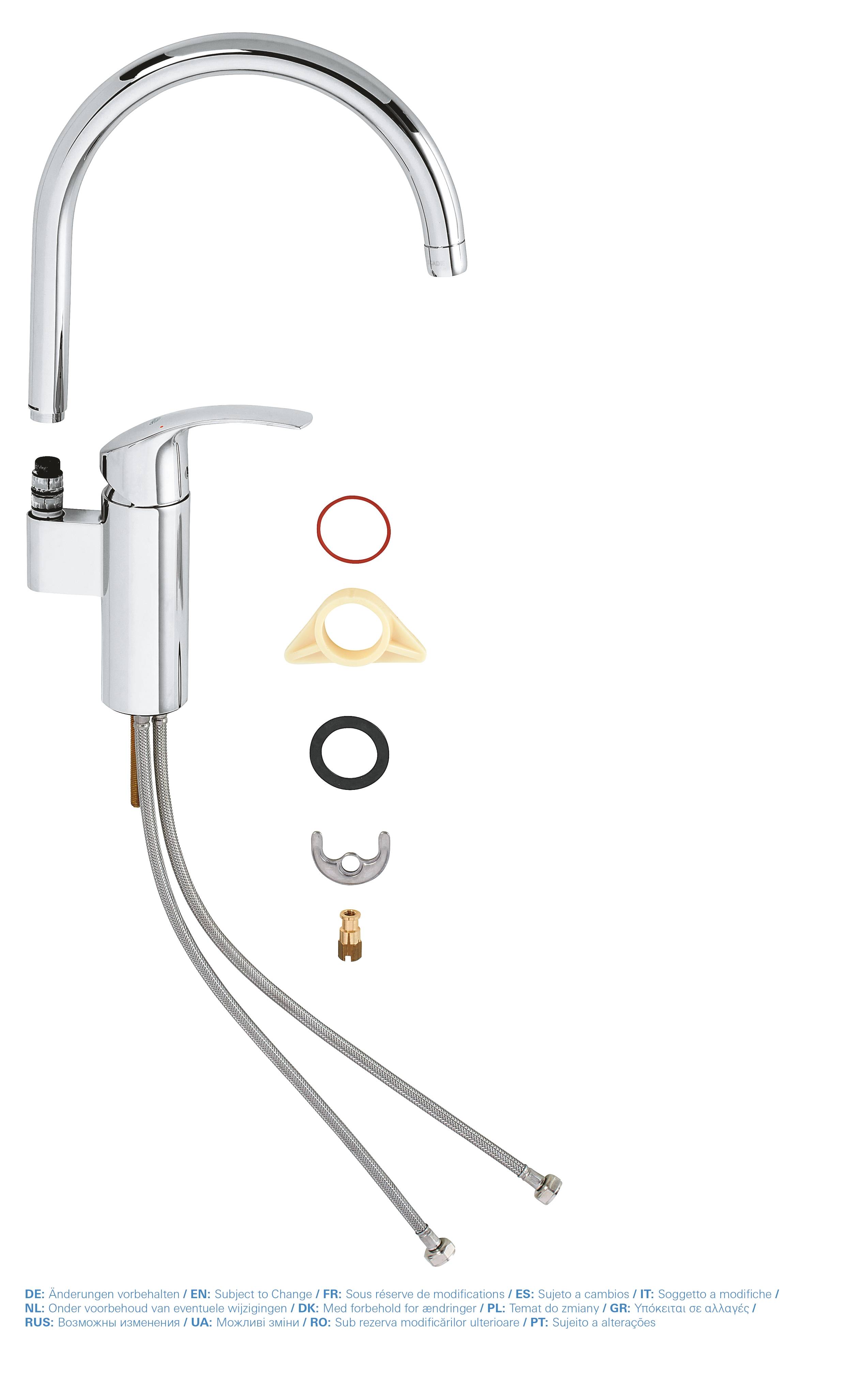 Смеситель для кухни GROHE Eurosmart new с высоким изливом, хром (33202002) - Вид №1