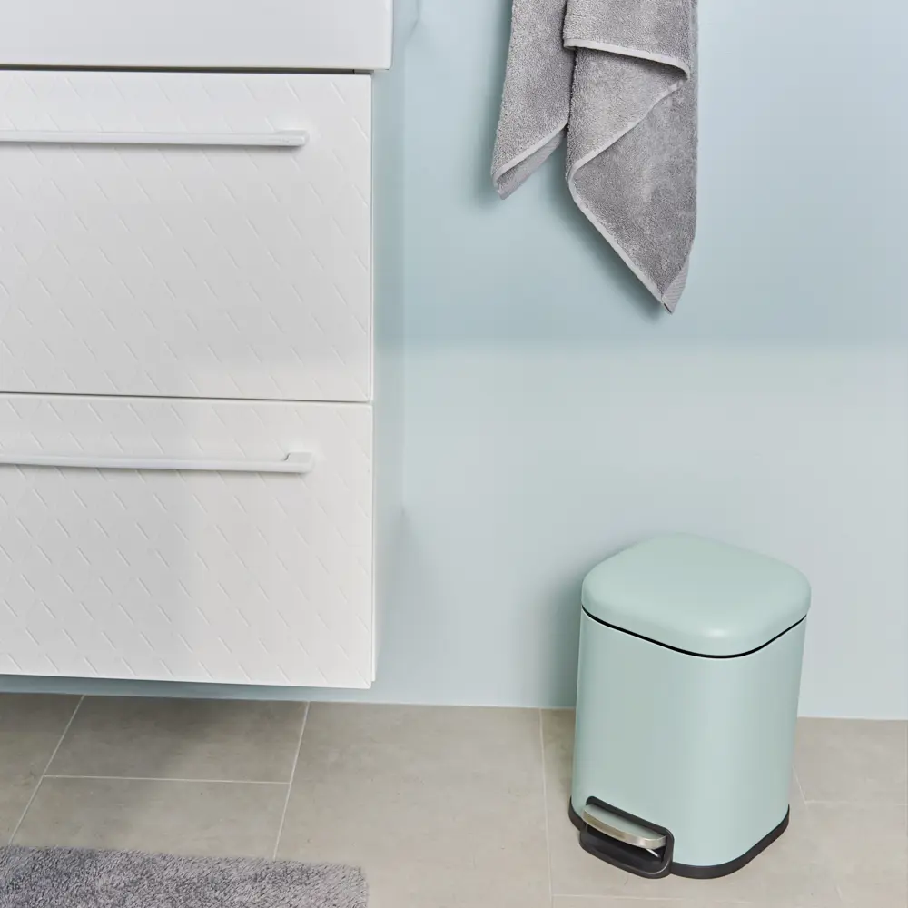 Контейнер для мусора Sensea Remix 6 л сталь цвет серо-зеленый Без серии STLM-2051475 - Вид №5