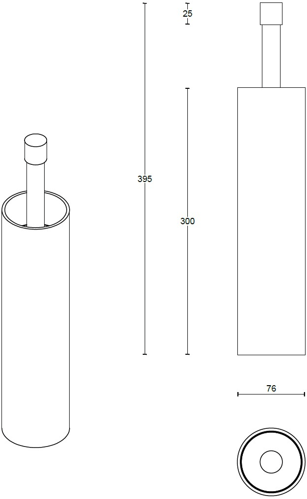 Formani Ершик для унитаза из нержавеющей стали One Pb300 - Вид №4