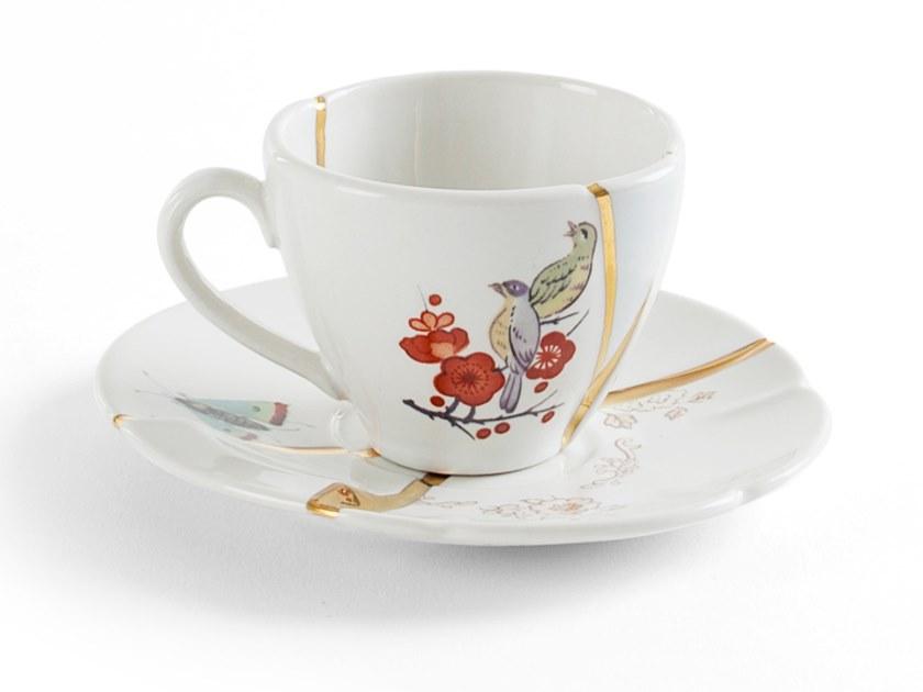 Seletti Фарфоровая кофейная чашка с блюдцем Kintsugi sun-id-1432020 - Вид №3