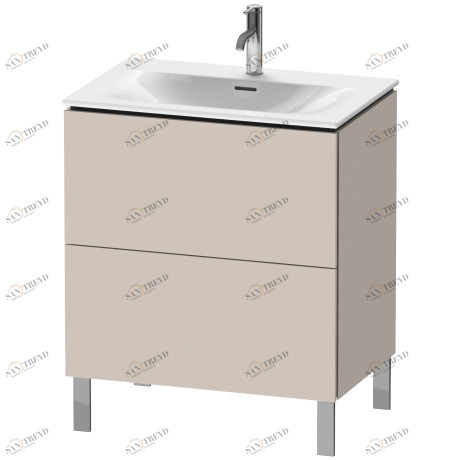 LC659609191 Тумбочка напольная L-Cube #LC6596 720 x 481 мм Серо-коричневый декор Duravit