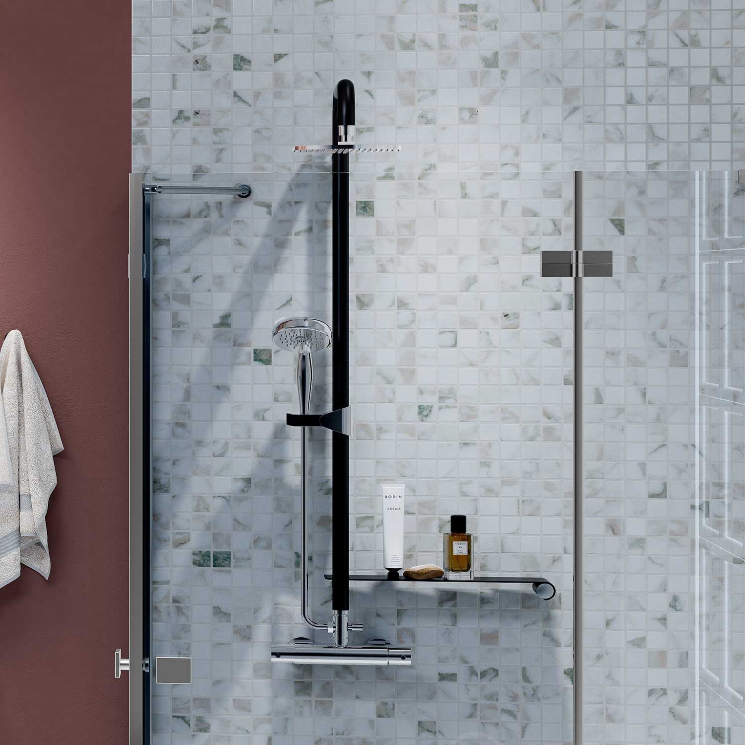 Термостатическая настенная душевая колонна с ручным душем Thermomat Elegance ARCH-00120116