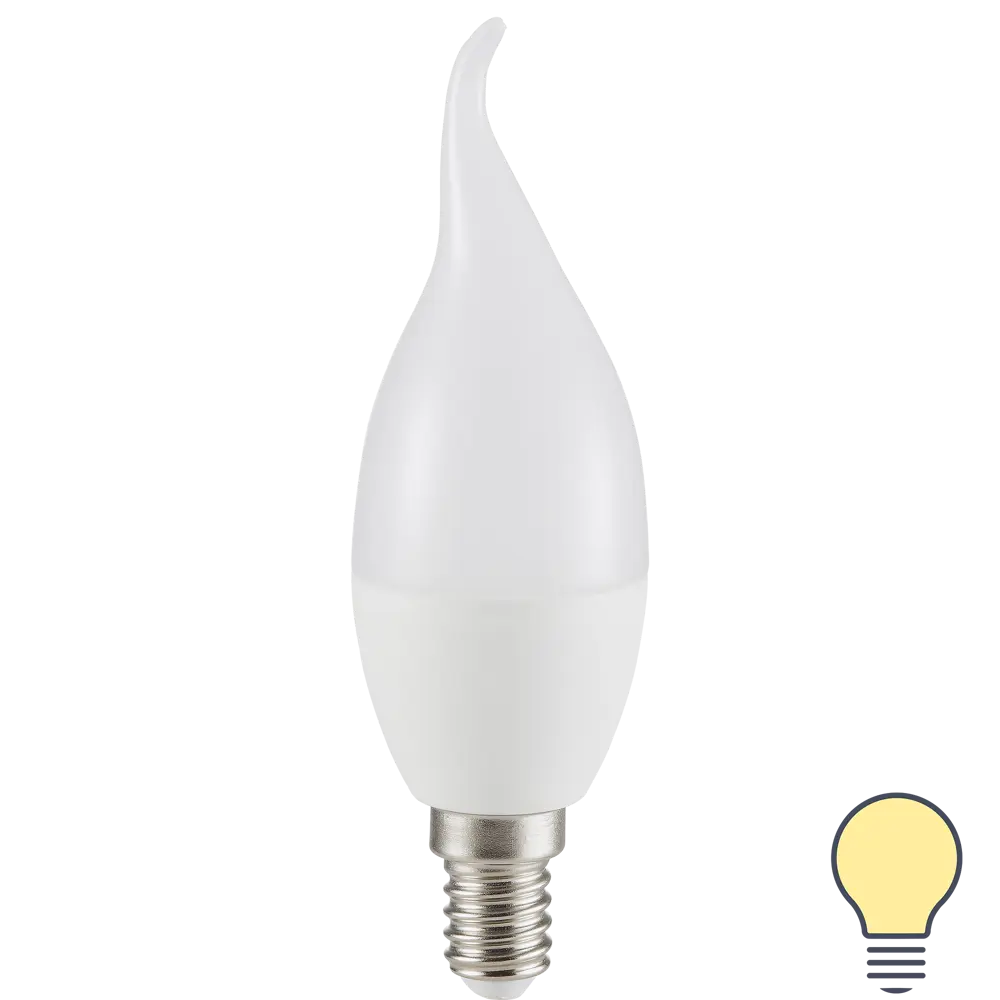 Лампа светодиодная Lexman Candle CF35 E14 175-250 В 7 Вт прозрачная 600 лм теплый белый свет 82991624 STLM-2119782 