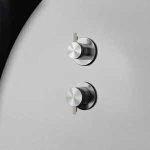 Смеситель для душа матовая сталь с бежевой ручкой Toki Radomonte TKI5SCIL28