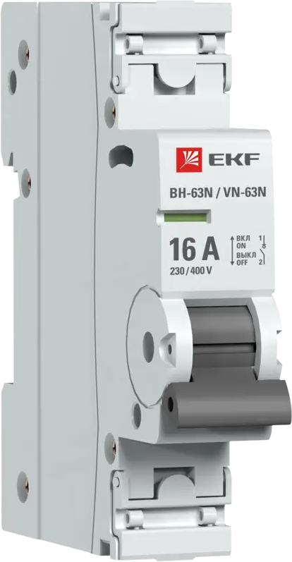 Выключатель нагрузки EKF Proxima ВН-63 1P 16А с индикацией 88883168