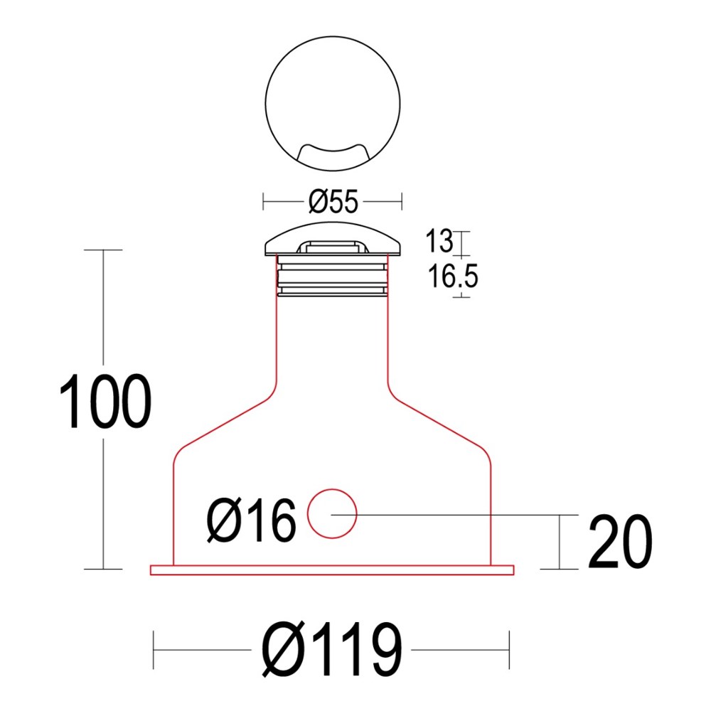 MaxiSegno Walk 55 Ghidini Segno Walk 1L .15 Нержавеющая Сталь  - Вид №1