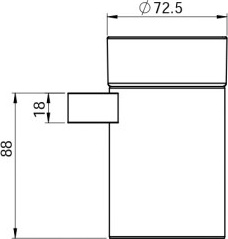 28011B-BP Стакан подвесной цвет черный матовый LANGBERGER Accessories, BLACK EDITION - Вид №2