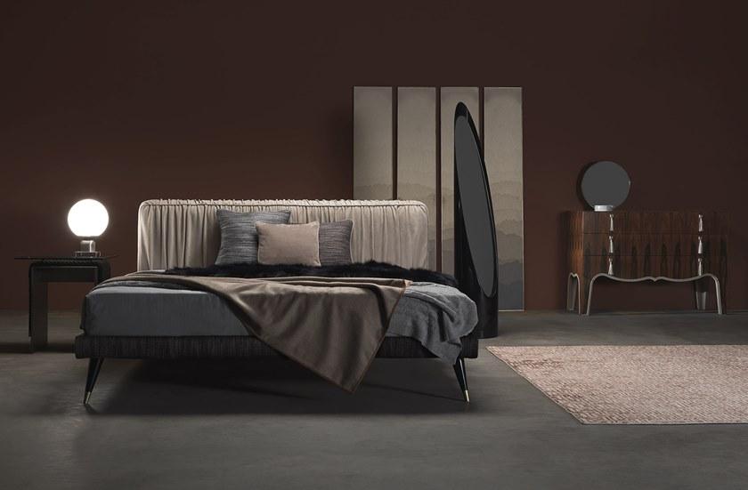 Gianfranco Ferré Home Кожаная кровать King size с мягким изголовьем Highlander Hig.312.a - Вид №2