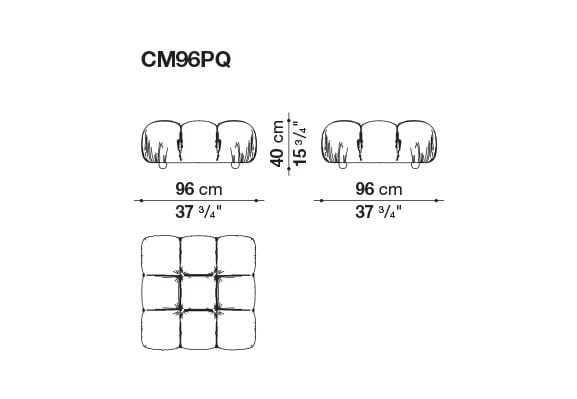 Модульный кожаный диван capitonné B&B Italia Хамелеонда ARCH-00127086 - Вид №20