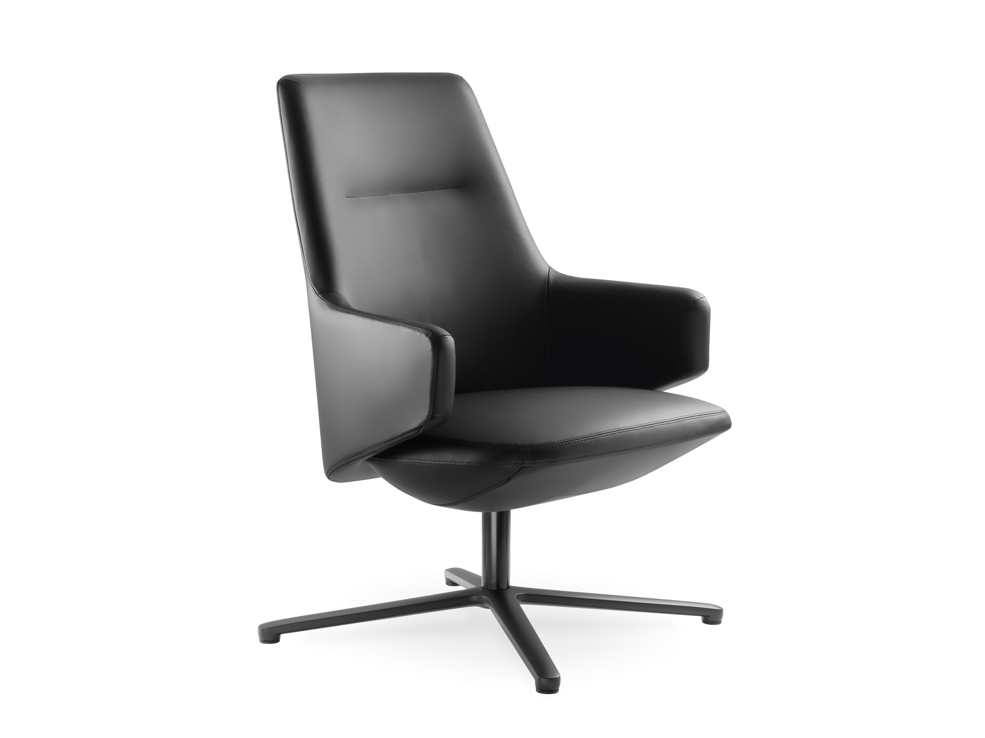 Кожаное вращающееся кресло с подлокотниками LD Seating Melody Lounge ARCH-00033513 - Вид №1