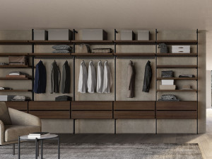 Модульная гардеробная с алюминиевыми рамами