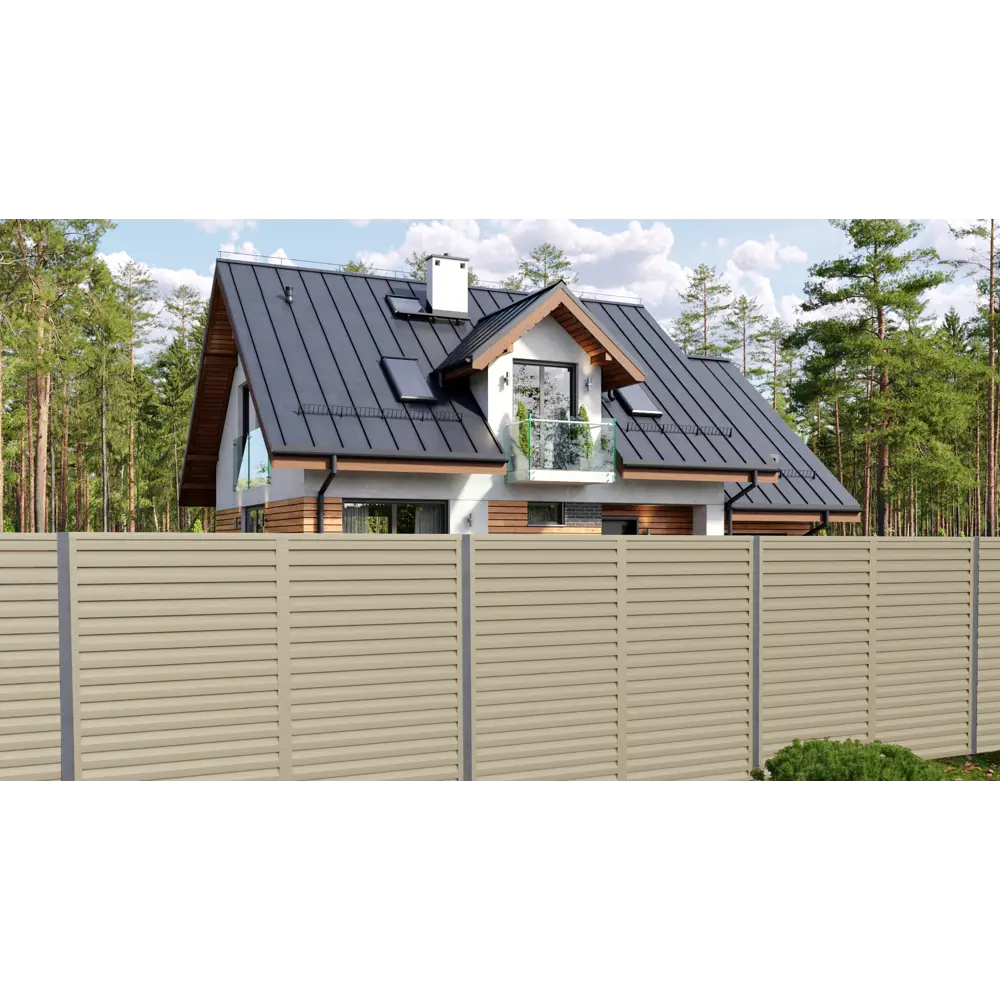 Забор-жалюзи Вершина 2x2.5 м цвет бежевый Santreyd STLM-2113161 - Вид №1