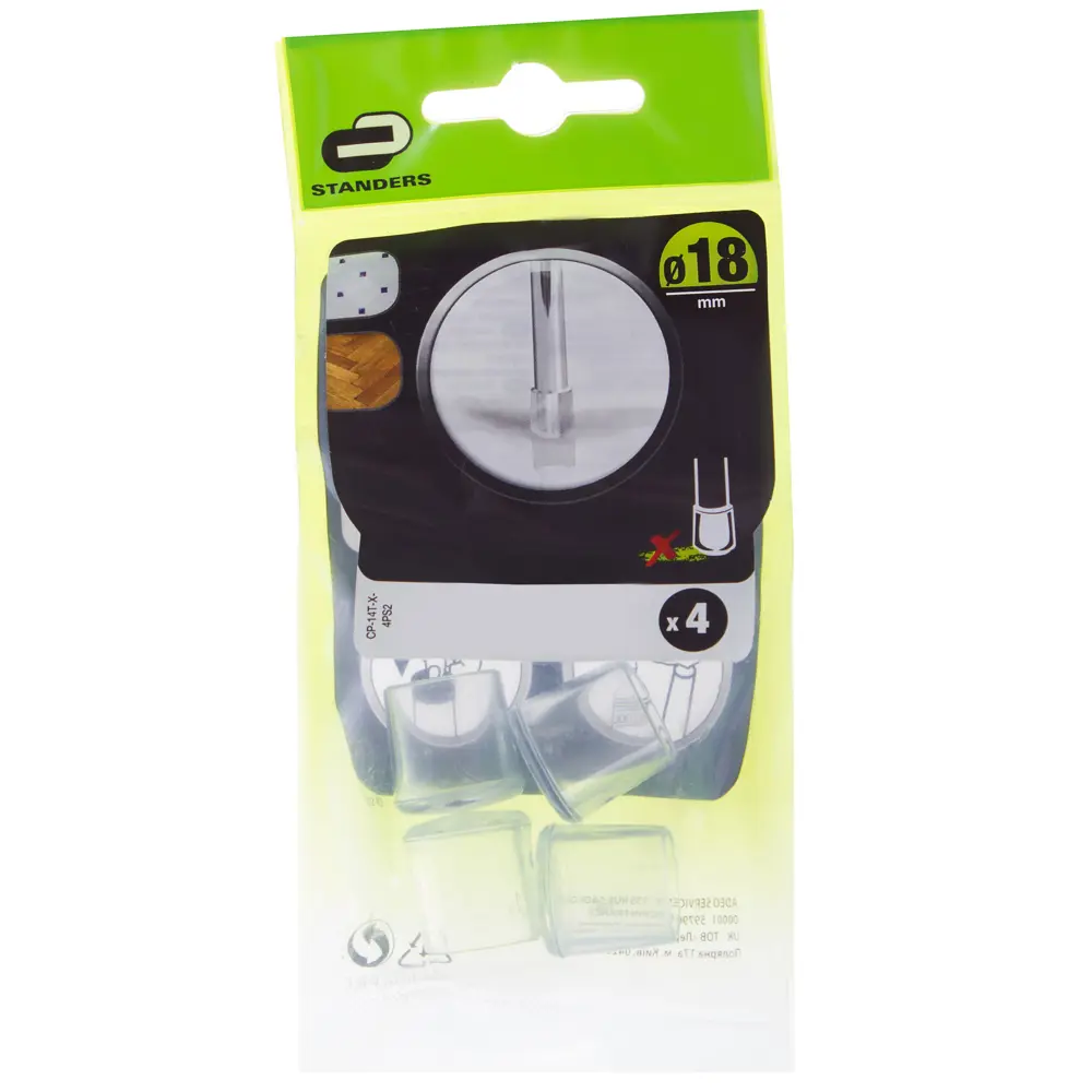 Насадки Standers 18 мм круглые пластик цвет прозрачные 4 шт STLM-2173651 - Вид №2