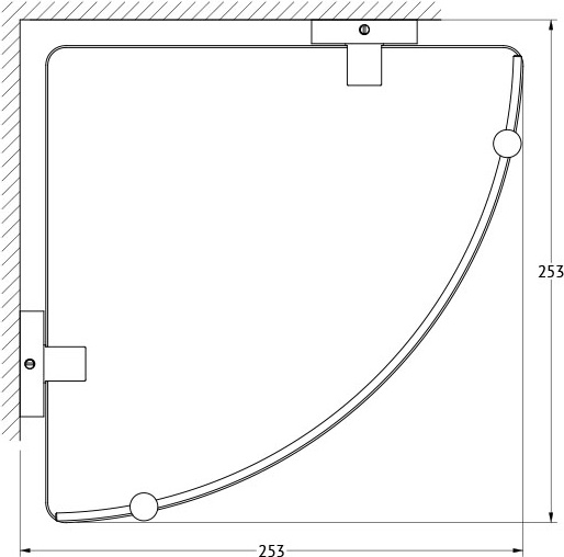 HAR 041 Полка угловая 3-х ярусная 26 cm ARTWELLE Harmonie - Вид №1