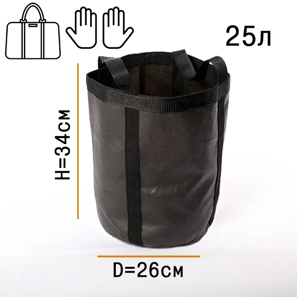 1932 Умный горшок (Гроубэг) 25 литров с ручками-сумкой LAB.Space 