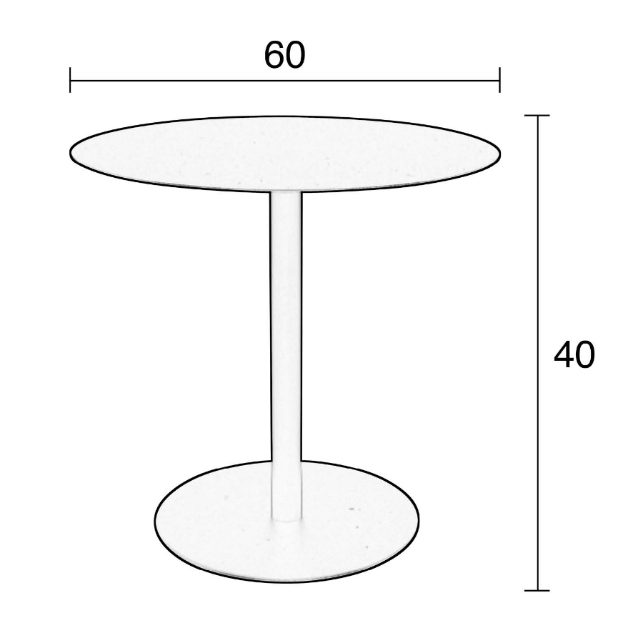 Столик круглый Snow, мрамор, средний Zuiver 2300151 - Вид №6