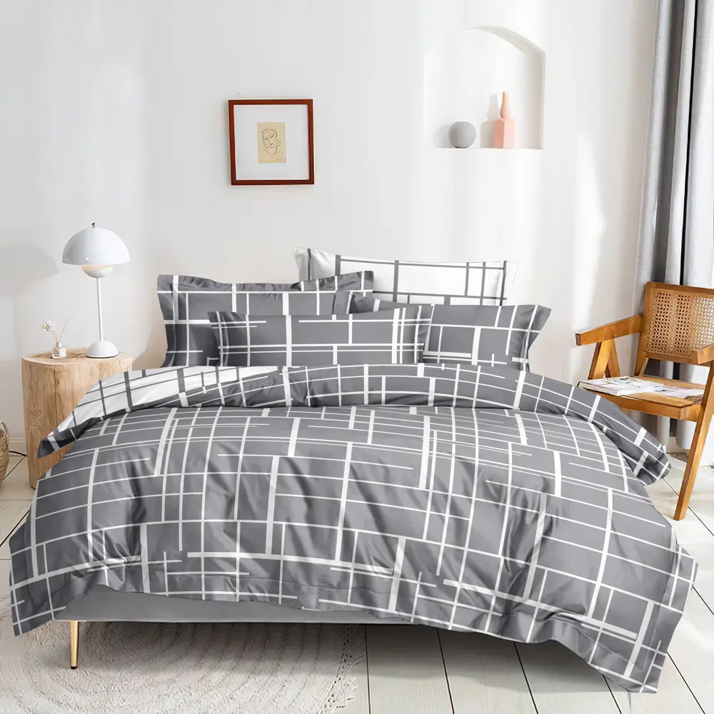 Комплект постельного белья Eclair Меззо двуспальный сатин разноцветный STLM-2207962 - Вид №6