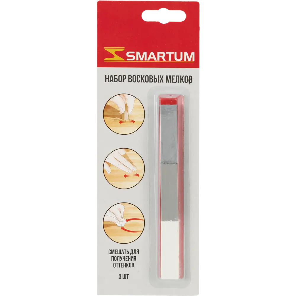 82459591 Набор мелков восковых, оттенки серо-белые, 3 шт. STLM-0027623 SMARTUM 