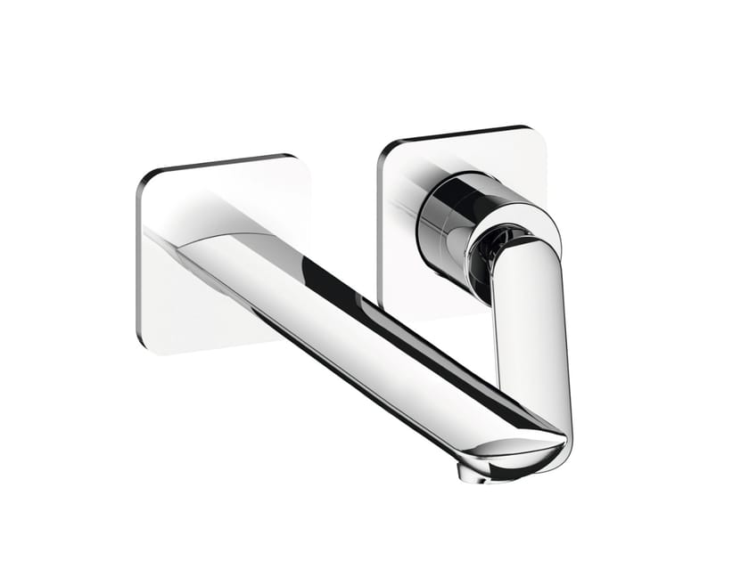 Металлический настенный смеситель для раковины с 2 отверстиями и аэратором CRISTINA Rubinetterie фольга ARCH-00064385