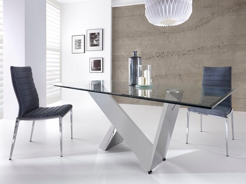 Angel Cerdá Прямоугольный стол для гостиной из стали и стекла Urban deco 1038 Angel Cerda - Вид №2