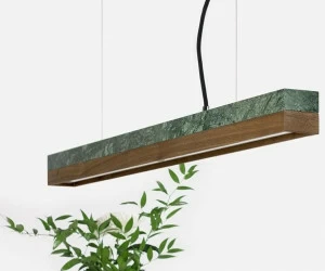GANTlights Светодиодный подвесной светильник из гватемальского мрамора и ореха C