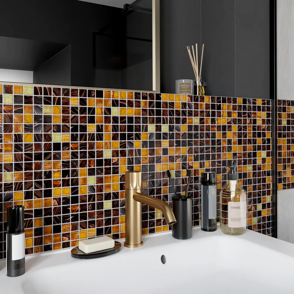 Мозаика стеклянная Artens Swam 32.7x32.7 см цвет коричневый 20 шт STLM-2138161 - Вид №2