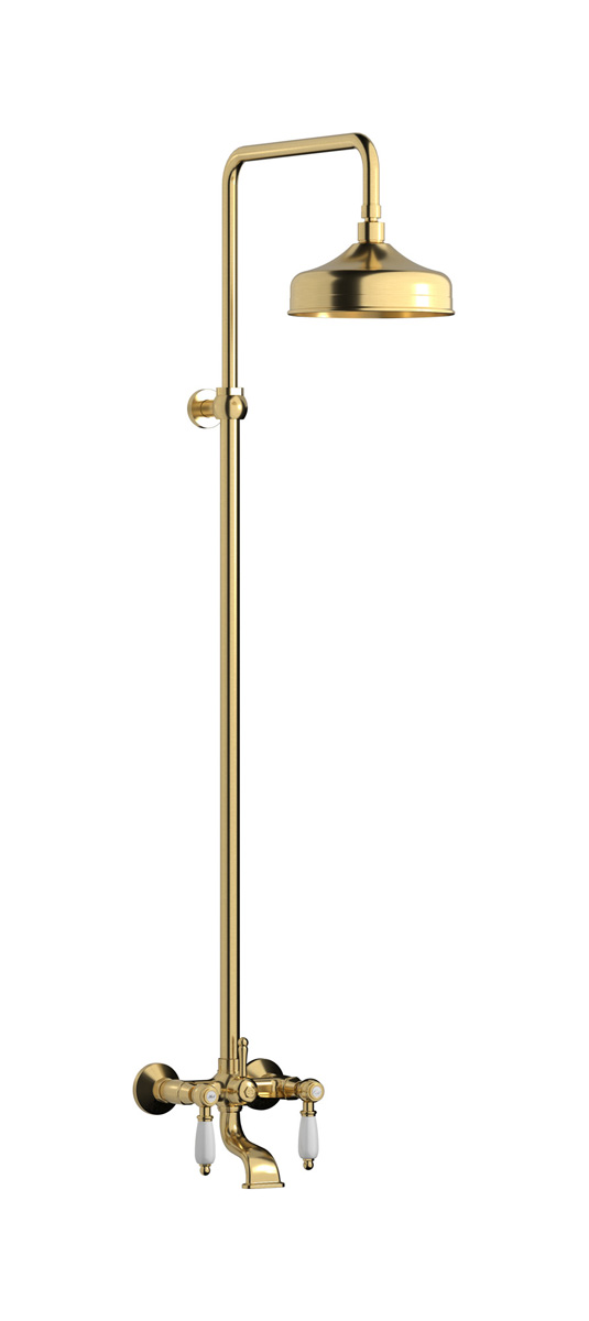 Душевая колонна с изливом для ванны. WE ARE IB hl850os_2 Brushed Gold Indoor Shower